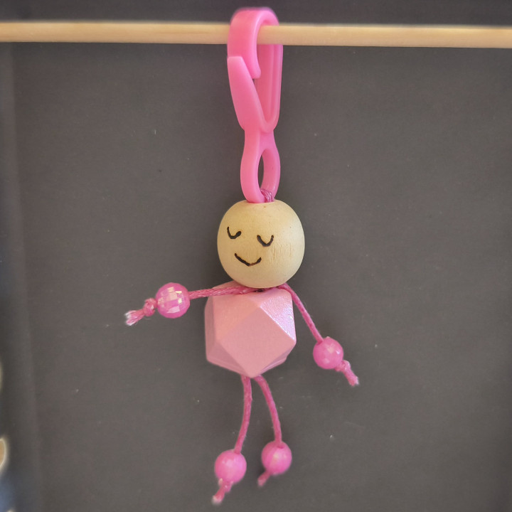 Schlüsselanhänger Männchen Pink 1