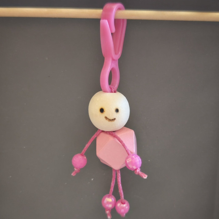 Schlüsselanhänger Männchen Pink 3