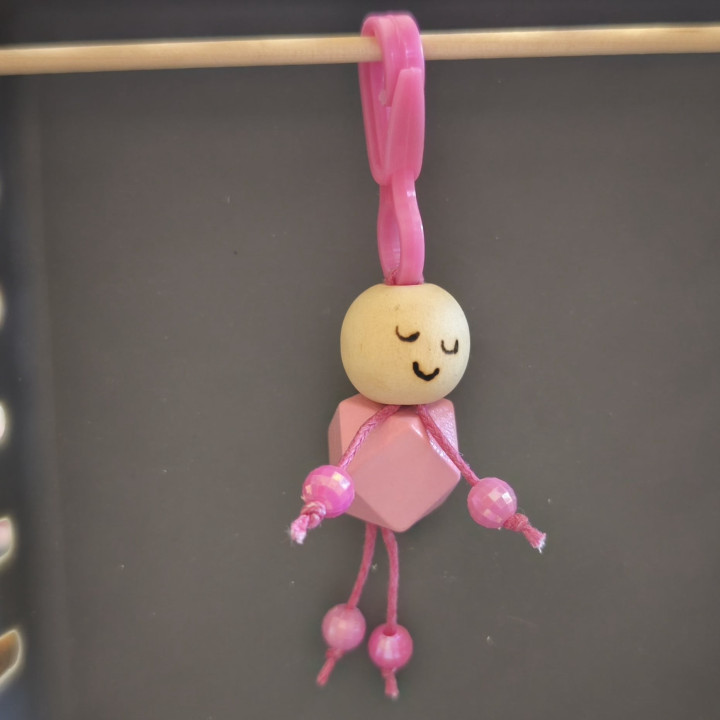 Schlüsselanhänger Männchen Pink 4