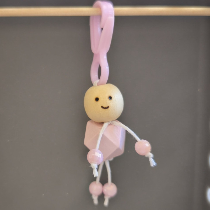 Schlüsselanhänger Männchen Rosa 3