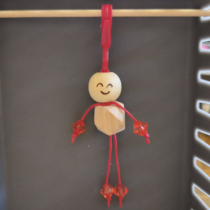 Schlüsselanhänger Männchen Rot 3