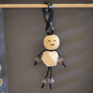 Schlüsselanhänger Männchen Schwarz 1