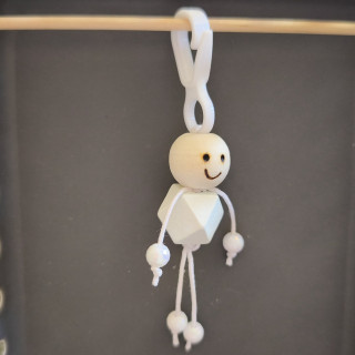 Schlüsselanhänger Männchen Weiß 7