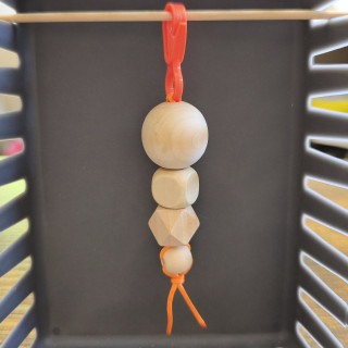 Schlüsselanhänger Holzperlen Orange 3