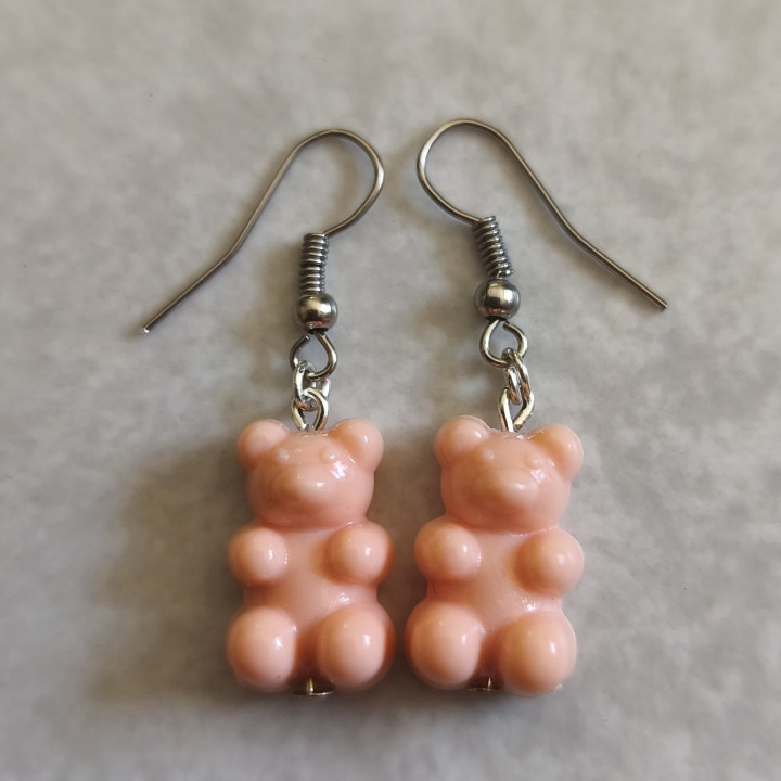 Ohrhänger mit Gummibärchen Peach