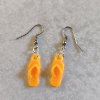 Ohrhänger mit Sommerschlappen Orange