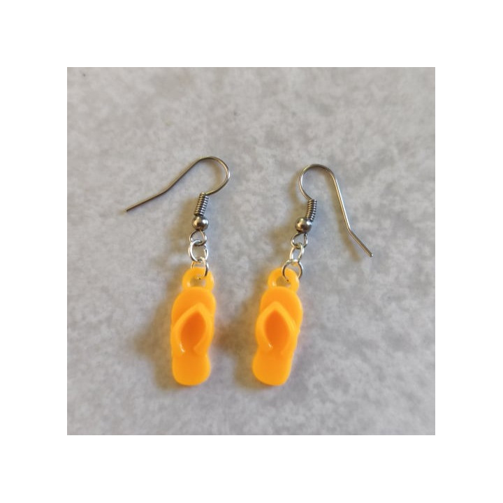 Ohrhänger mit Sommerschlappen Orange
