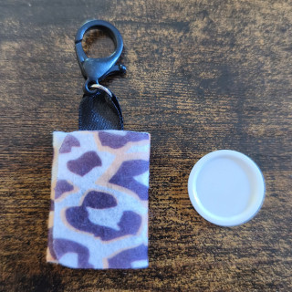 Schlüsselanhänger Filztäschchen für Einkaufswagenchip - inkl. Chip Leopard 2