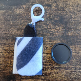 Schlüsselanhänger Filztäschchen für Einkaufswagenchip - inkl. Chip Zebra 1