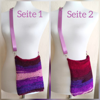 Gestrickte Wende-Umhängetasche