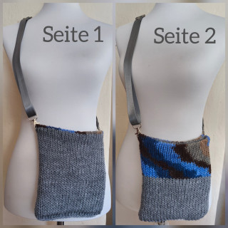 Gestrickte Wende-Umhängetasche